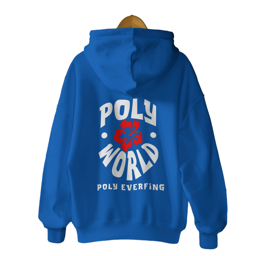 Poly World hoodie reg print