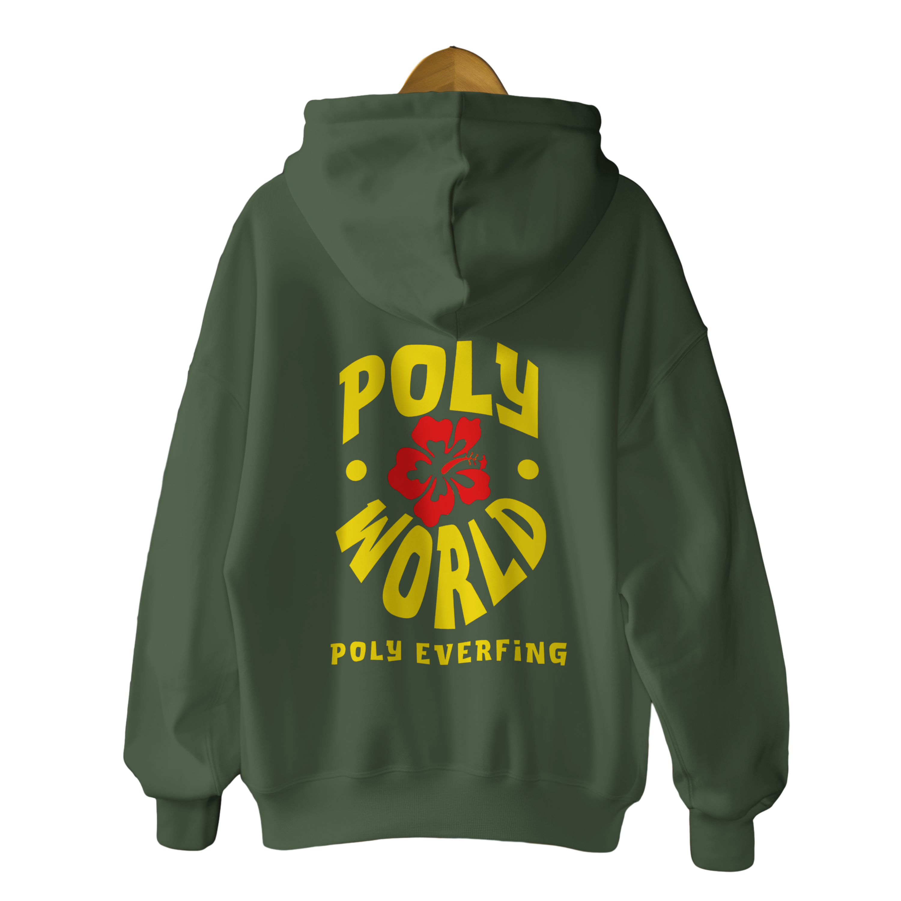 Poly World hoodie reg print
