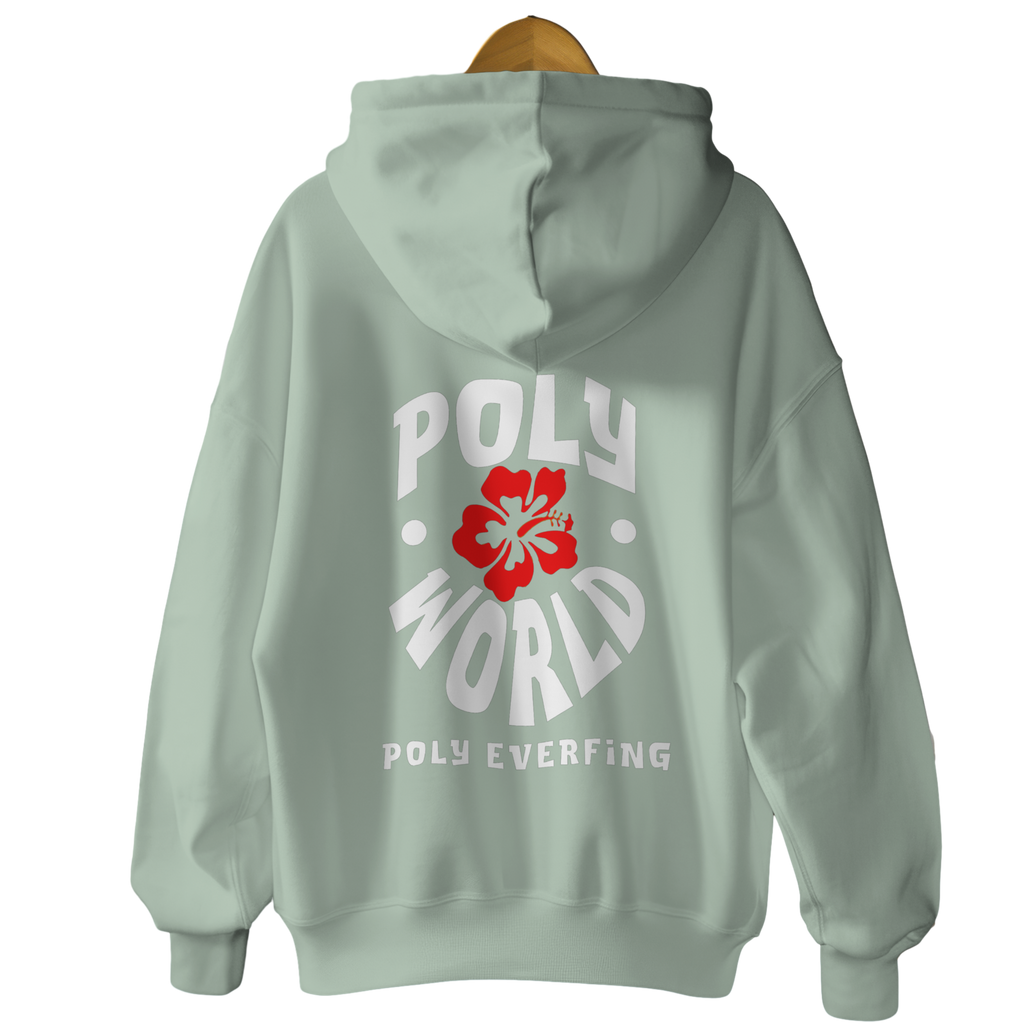 Poly World hoodie reg print