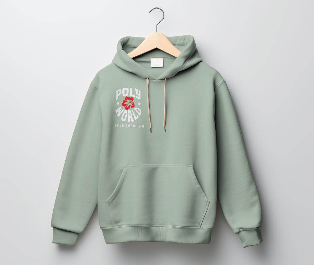 Poly World hoodie reg print