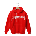 Poly World Red color way hoodie "Regular Print"