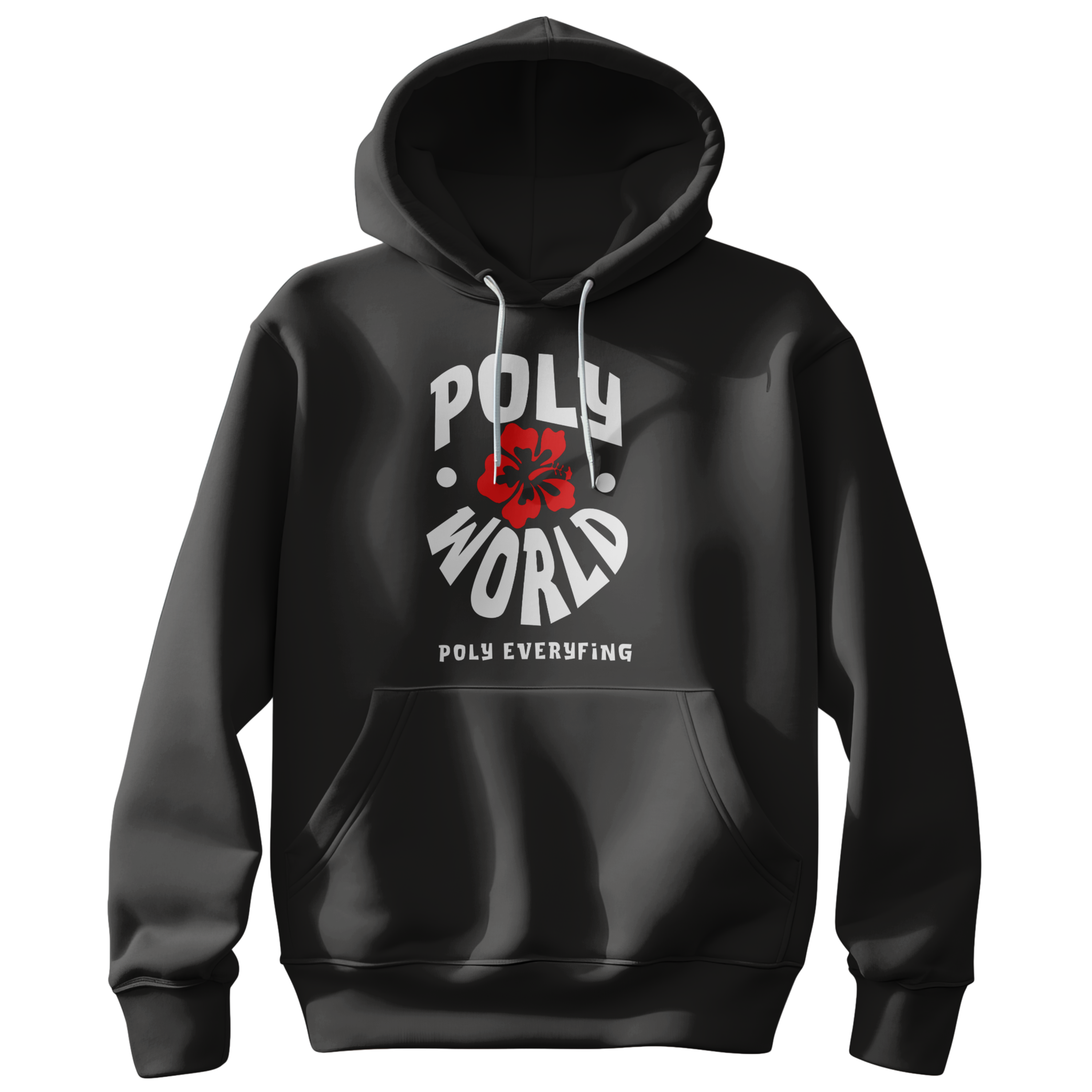 Poly World large front "Puff Print"